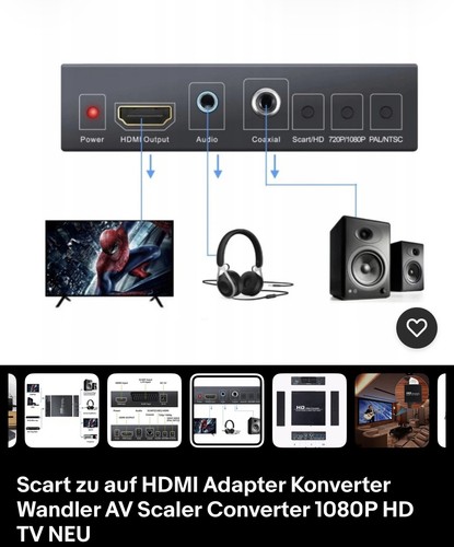 Scart auf hdmi - zu,